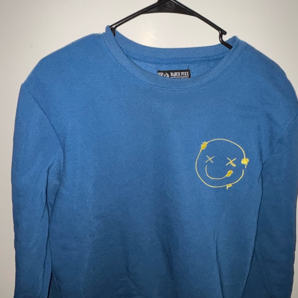 Black Pike Blue Crewneck Sweater